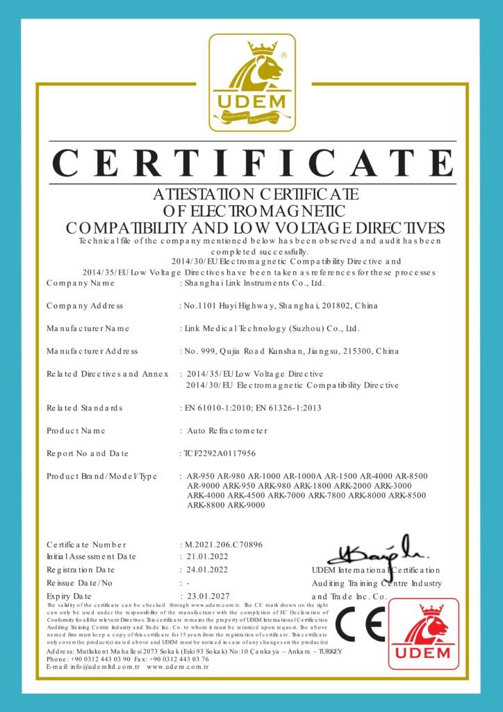 optometrists equipment CE