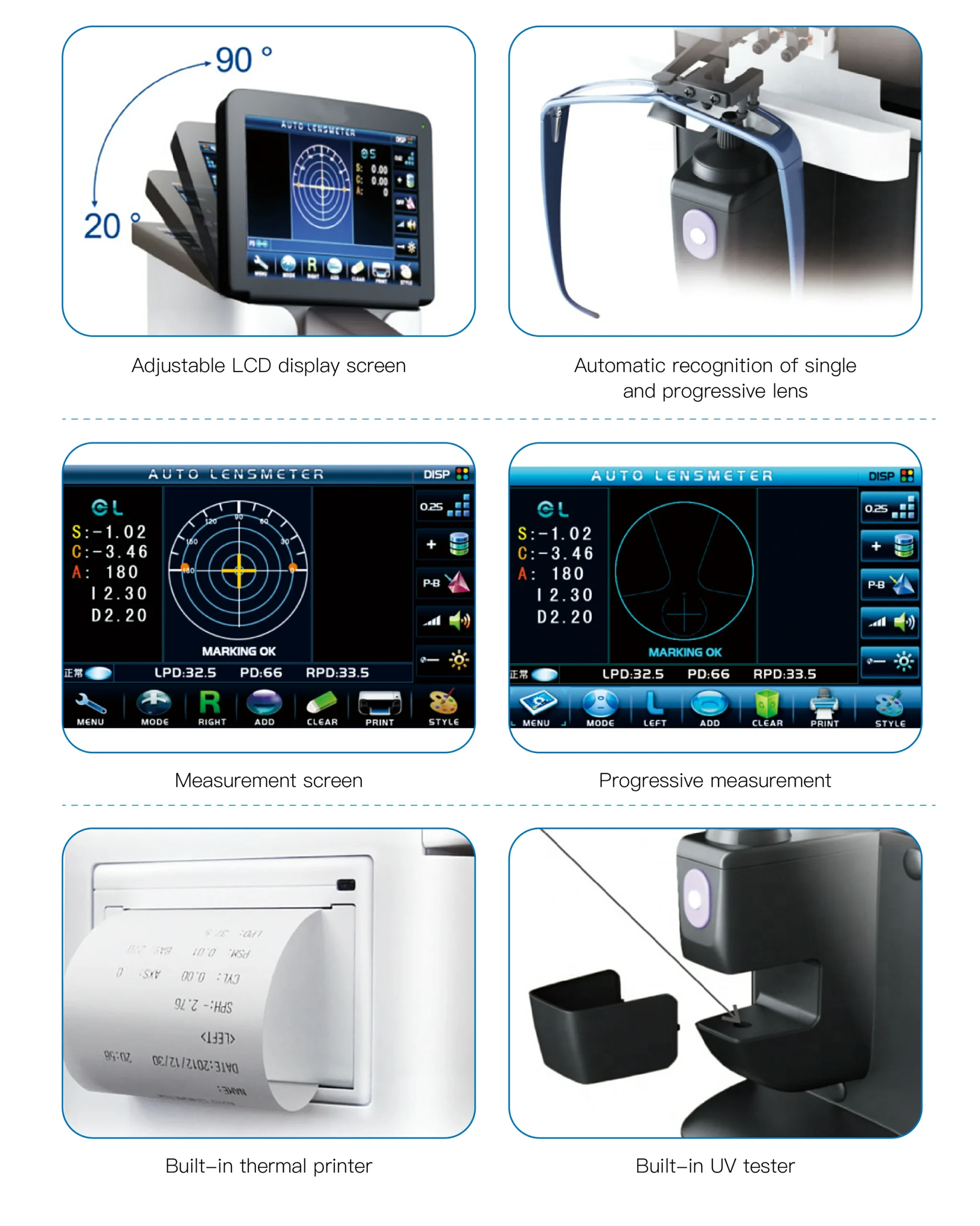 Display of each module of AL-800